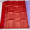 Marvelous Stripes Pattern Lavender/Blue/Pink Kanjivaram Saree - Image 4